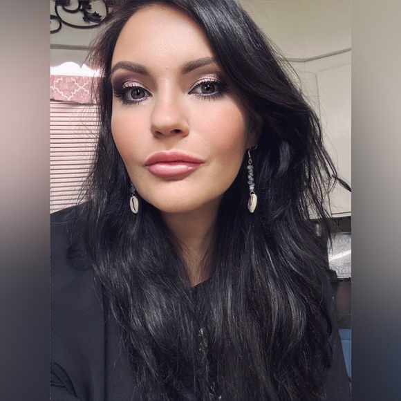 Pretty Baby Blue Natural Crystal Earrings+Sea Shells Dangle Earrings Silver - Picture 4 of 16